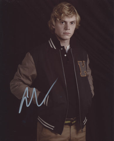 EVAN PETERS SIGNED AMERICAN HORROR STORY 8X10 PHOTO 7