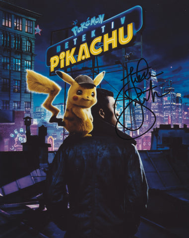 JUSTICE SMITH SIGNED DETECTIVE PIKACHU 8X10 PHOTO 3