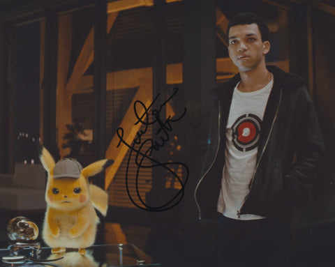 JUSTICE SMITH SIGNED DETECTIVE PIKACHU 8X10 PHOTO 9