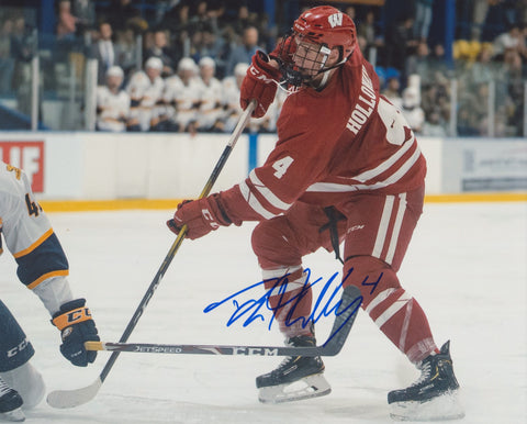 DYLAN HOLLOWAY SIGNED WISCONSIN BADGERS 8X10 PHOTO