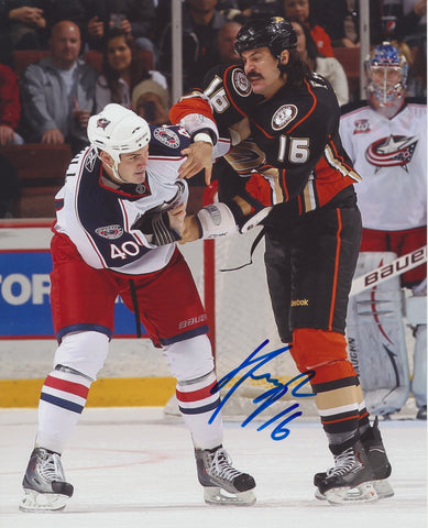 GEORGE PARROS SIGNED ANAHEIM DUCKS 8X10 PHOTO