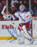 HENRIK LUNDQVIST SIGNED NEW YORK RANGERS 8X10 PHOTO