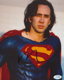 NICOLAS CAGE SIGNED SUPERMAN 8X10 PHOTO ACOA