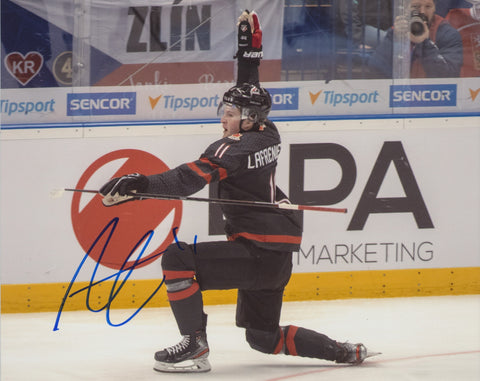 ALEXIS LAFRENIERE SIGNED TEAM CANADA 2020 WORLD JUNIORS 8X10 PHOTO 2