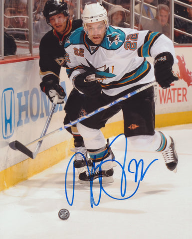 DAN BOYLE SIGNED SAN JOSE SHARKS 8X10 PHOTO