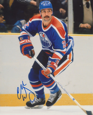 CHARLIE HUDDY SIGNED EDMONTON OILERS 8X10 PHOTO