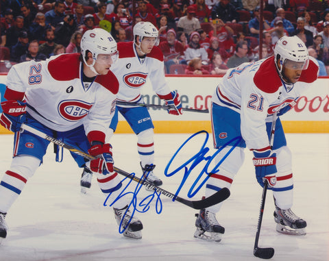 NATHAN BEAULIEU & DEVANTE SMITH-PELLY SIGNED MONTREAL CANADIENS 8X10 PHOTO