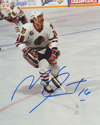 MICHEL GOULET SIGNED CHICAGO BLACKHAWKS 8X10 PHOTO