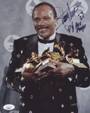 QUINCY JONES SIGNED 8X10 PHOTO JSA