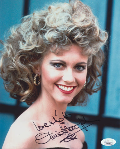 OLIVIA NEWTON JOHN SIGNED GREASE 8X10 PHOTO 2 JSA
