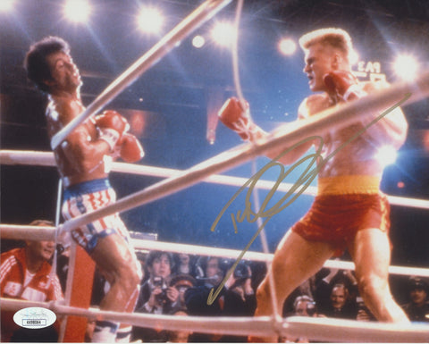 DOLPH LUNDGREN SIGNED ROCKY IV 8X10 PHOTO JSA