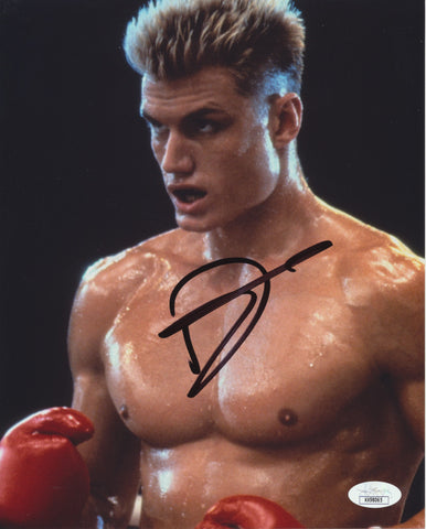DOLPH LUNDGREN SIGNED ROCKY IV 8X10 PHOTO 2 JSA
