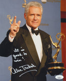 ALEX TREBEK SIGNED JEOPARDY 8X10 PHOTO JSA