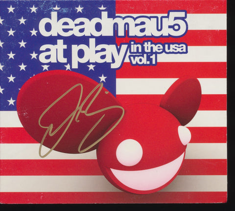 DEADMAU5 SIGNED AT PLAY IN THE USA VOL.1 CD COVER JSA JOEL ZIMMERMAN