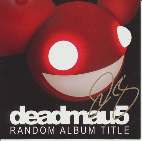 DEADMAU5 SIGNED RANDOM ALBUM TITLE CD BOOKLET JSA JOEL ZIMMERMAN