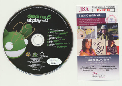 DEADMAU5 SIGNED AT PLAY VOL. 2 CD DISK JSA JOEL ZIMMERMAN