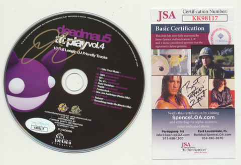 DEADMAU5 SIGNED AT PLAY VOL. 4 CD DISK JSA JOEL ZIMMERMAN