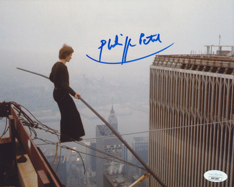 PHILIPPE PETIT SIGNED TWIN TOWERS HIGH-WIRE ARTIST 8X10 PHOTO 3 JSA