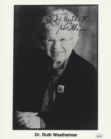 DR RUTH WESTHEIMER SIGNED 8X10 PHOTO JSA