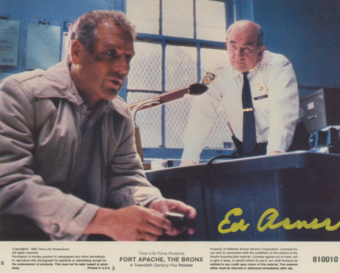 ED ASNER SIGNED FORT APACHE, THE BRONX 8X10 PHOTO 2