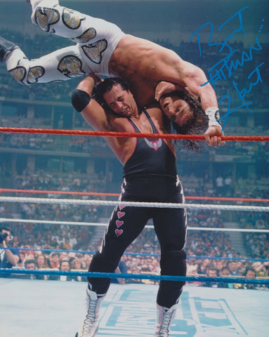 BRET THE HITMAN HART SIGNED WWE WWF 8X10 PHOTO 12