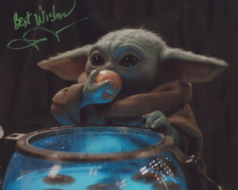 JOHN ROSENGRANT SIGNED STAR WARS THE MANDALORIAN BABY YODA 8X10 PHOTO 9