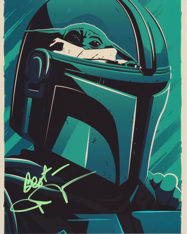 JOHN ROSENGRANT SIGNED STAR WARS THE MANDALORIAN BABY YODA 8X10 PHOTO 3