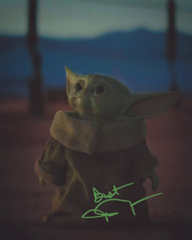 JOHN ROSENGRANT SIGNED STAR WARS THE MANDALORIAN BABY YODA 8X10 PHOTO 4