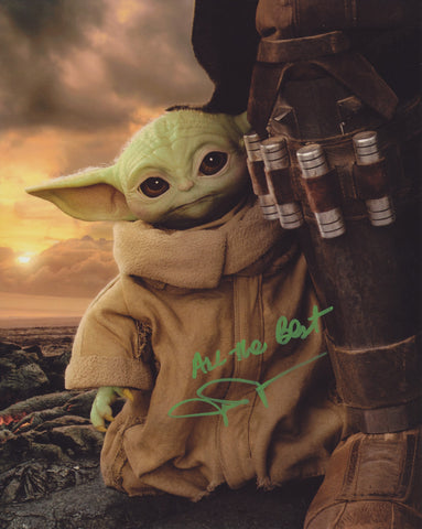 JOHN ROSENGRANT SIGNED STAR WARS THE MANDALORIAN BABY YODA 8X10 PHOTO 5