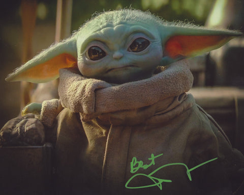 JOHN ROSENGRANT SIGNED STAR WARS THE MANDALORIAN BABY YODA 8X10 PHOTO 16