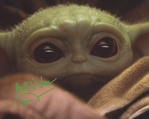 JOHN ROSENGRANT SIGNED STAR WARS THE MANDALORIAN BABY YODA 8X10 PHOTO 17