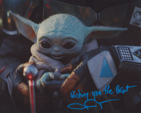 JOHN ROSENGRANT SIGNED STAR WARS THE MANDALORIAN BABY YODA 8X10 PHOTO 21