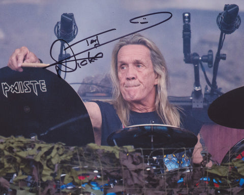 NICKO MCBRAIN SIGNED IRON MAIDEN 8X10 PHOTO 6