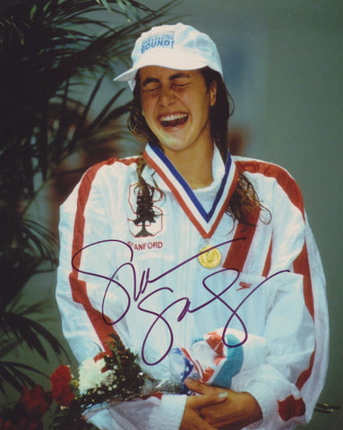 SUMMER SANDERS SIGNED OLYMPIC SWIMMING 8X10 PHOTO