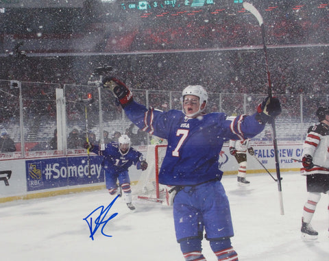 BRADY TKACHUK SIGNED TEAM USA 8X10 PHOTO