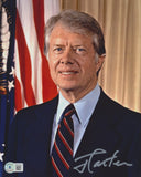 JIMMY CARTER SIGNED 39TH AMERICAN PRESIDENT 8X10 PHOTO BECKETT BAS