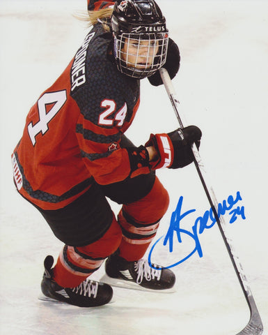 NATALIE SPOONER SIGNED TEAM CANADA 8X10 PHOTO