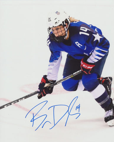 BRIANNA DECKER SIGNED TEAM USA OLYMPIC HOCKEY 8X10 PHOTO