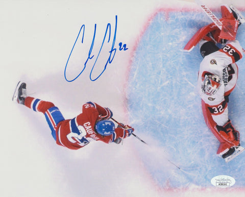 COLE CAUFIELD SIGNED MONTREAL CANADIENS 8X10 PHOTO JSA