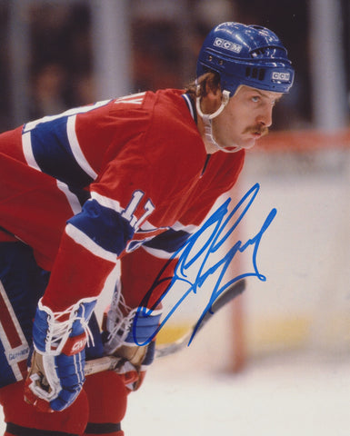 ROD LANGWAY SIGNED MONTREAL CANADIENS 8X10 PHOTO