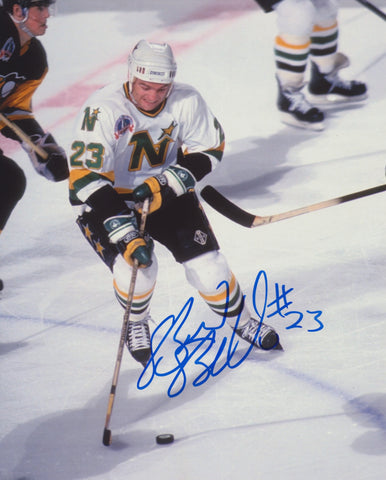 BRIAN BELLOWS SIGNED MINNESOTA NORTH STARS 8X10 PHOTO