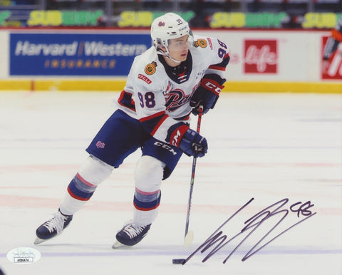 CONNOR BEDARD SIGNED REGINA PATS 8X10 PHOTO JSA