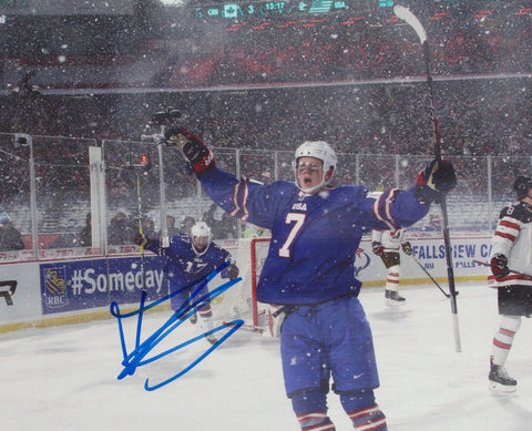 BRADY TKACHUK SIGNED TEAM USA 8X10 PHOTO 2