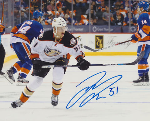 JACOB LARSSON SIGNED ANAHEIM DUCKS 8X10 PHOTO