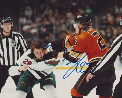 NATHAN BEAULIEU SIGNED ANAHEIM DUCKS 8X10 PHOTO