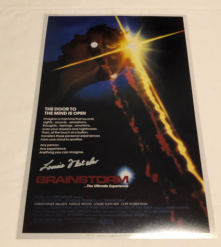 LOUISE FLETCHER SIGNED BRAINSTORM 12X18 MOVIE POSTER