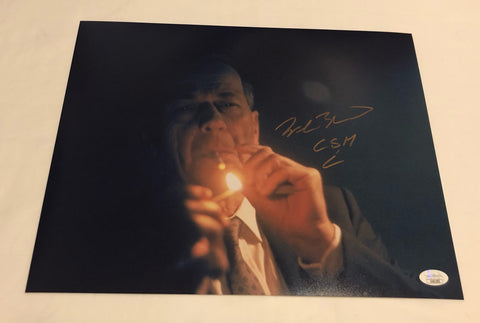 WILLIAM B. DAVIS SIGNED THE X-FILES CIGARETTE SMOKING MAN 11X14 PHOTO 4 JSA