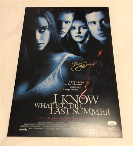 JENNIFER LOVE HEWITT SIGNED I KNOW WHAT YOU DID LAST SUMMER 12X18 JSA