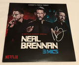 NEAL BRENNAN SIGNED 3 MICS VINYL RECORD JSA