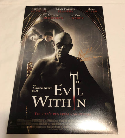 MICHAEL BERRYMAN SIGNED THE EVIL WITHIN 12X18 MOVIE POSTER